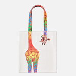 Rainbow Giraffe Canvas Tote Bag - AntiRue